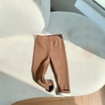 thumbnail image 3 of KAUOD Toddler Girls Fleece Lined Leggings Winter Ribbed Thermal Elastic Waist Tights Pants Kids Soft Thick Stretchy Leggings, 3 of 5