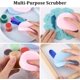 thumbnail image 5 of 4 esponjas limpiadoras faciales ovaladas reutilizables de 2 colores, color rosa y azul, para desmaquillar., 5 of 6