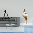 thumbnail image 2 of Figura de niña pensadora abstracta creativa, escultura decorativa única, adorno para dormitorio, oficina, entrada, regalo de inauguración de la casa,, 2 of 8