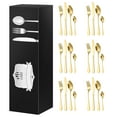 thumbnail image 1 of Black 40 Piece Silverware Set Service For 8 Stainless Steel Flatware Set Cutlery Set Dishwasher Stainless Steel Steak Fork Spoon Set 24 Piece Tableware For Home, 1 of 1