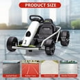 thumbnail image 3 of Historyli Kart para adolescentes,batería grande de 24 V y 9 Ah,motores duales de 300 W extra potentes,derrape rápido de 13 km/h con música y bocina,carga máxima de 79 kg, 3 of 8
