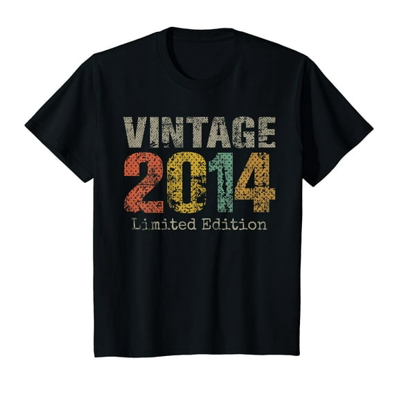 Kids 10 Year Old Gifts Vintage 2014 Limited Edition 10th Birthday T-Shirt