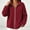 Wine, variant on Women's Double‑Sided Fleece Full‑Zip Jacket, Winter Loose Long‑Sleeve Warm Outerwear for Women Daily Casual Wear Wine XL(XL)