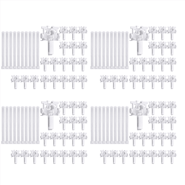 Support de Réparation de Store Vertical avec Tige Kit de Réparation de Stores Verticaux Pièces de Rechange pour Stores Blancs 80 Pcs