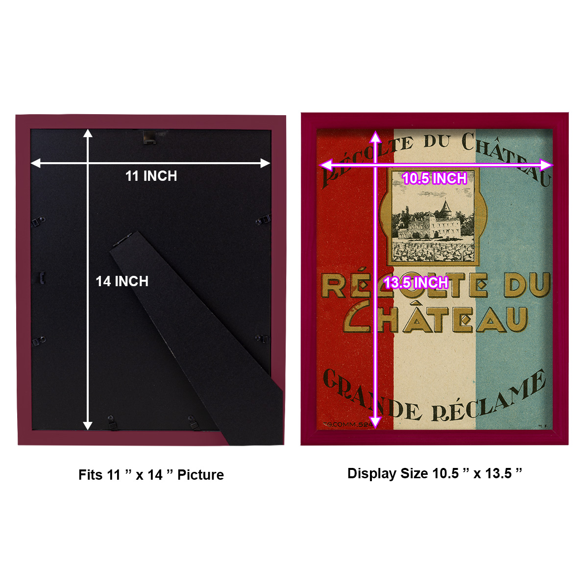 Recolte Du Chateau -Framed Print w/glass-Cherry Red