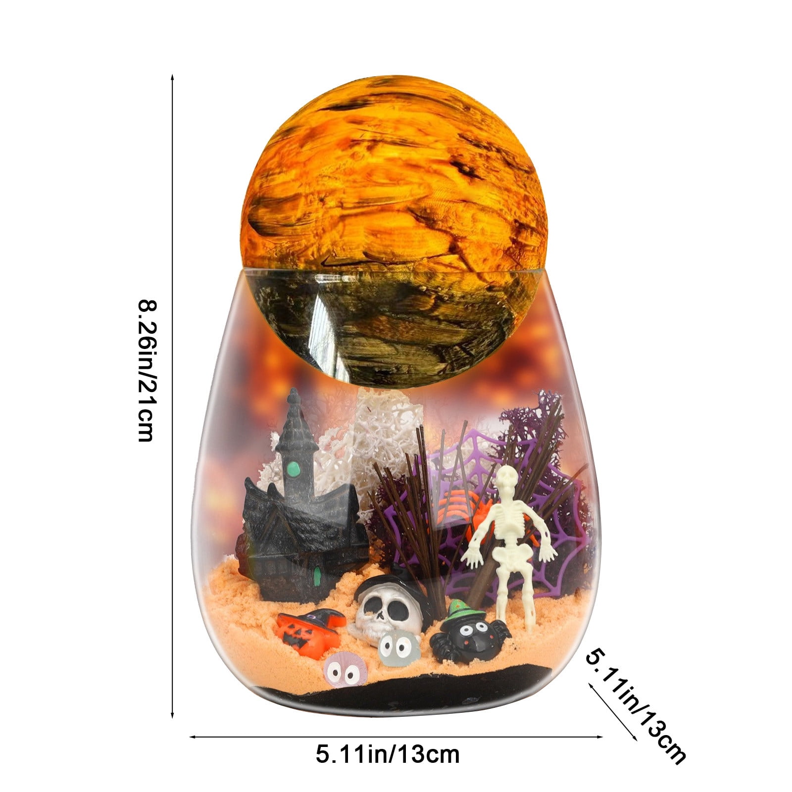 Halloween Light-Up Terrarium Kit for Kids - LED Night Light Birthday Gift for 4 5 6 7 8-12 Year Old - Halloween Toys DIY Arts and Crafts Kit for Kids - Best Presents