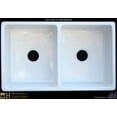 thumbnail image 3 of Quatro Alcove Reversible Series Apron Front Fireclay 33 in. 0-Hole Double Bowl Kitchen Sink in White, 3 of 5