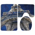 thumbnail image 1 of ABPHQTO Torre Eiffel Juego de alfombras de baño de 3 piezas Alfombra de baño Alfombra de contorno y tapa de inodoro ABPHQTO Cont-CHAPPLE-23668, 1 of 2