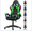 Green, variant on Bigzzia Gaming Chair with LED Lights,Ergonomic Office Computer Chair with Headrest Support, PU Leather, Height Adjustable, 360° Swivel, Suitable for Adults and Kids, Red
