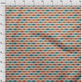 thumbnail image 4 of oneOone Silk Tabby Orange Fabric Asian Block Craft Projects Decor Fabric Printed By The Yard 42 Inch Wide, 4 of 4