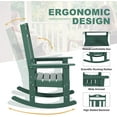 thumbnail image 6 of NALONE All Weather Resistant Rocking Chair Set, HDPE Oversized Patio Rockers, Green, 6 of 7