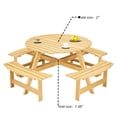 thumbnail image 4 of Umbrella Hole for Shade / Outdoor Meals with Family / 4 Built-in Benches, 4 of 7