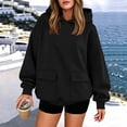 thumbnail image 6 of SYwaren Plus Size Hoodie for Women Pullover Sweatshirt Long Sleeve Casual Solid Color Dual Flap Pockets Fall Winter Tops, 6 of 8