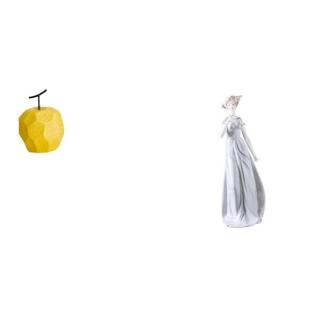 figura de arte,Escultura de fruta de porcelana decorativa para el hogar.,Figura de escritorio,Estatua de niña linda de escritorio,adorno nórdico moderno,Figura de niña para