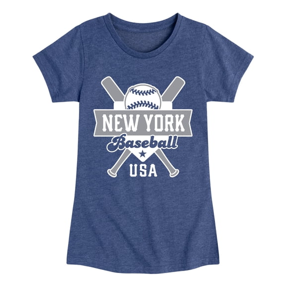 Instant Message - Baseball New York Fitted Short Sleeve Graphic T-Shirt
