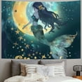 thumbnail image 2 of Orinice Mermaid Moon Fantasy Art Tapestry Wall Hanging Unique Style Home Wall Decor for Living Room Bedroom Apartment Farmhouse Dorm 40x30inch, 2 of 6