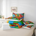 thumbnail image 3 of Erosebridal Building Blocks Bedding Twin Size, Colorful Geometric Bedding Sets Twin Size, Cartoon Comforter Sets with Sheets, Super Cozy Room Decoration, 7-Piece, 3 of 5