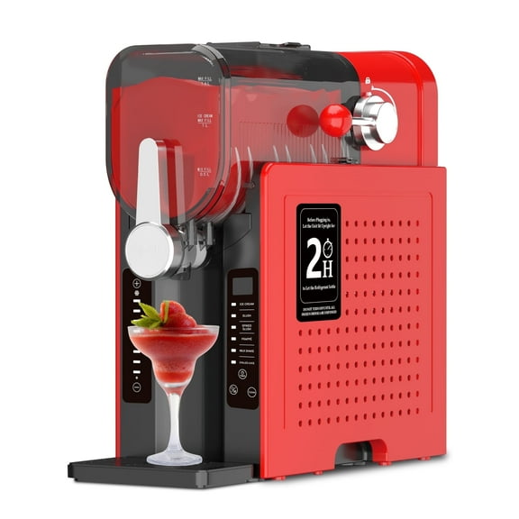 SUSLAS 70 oz Slushie Machine & Soft Serve Ice Cream Maker, 6 Presets, LED Display, Auto Clean for Frozen Drinks and Desserts