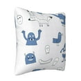 thumbnail image 2 of ZICANCN Alien Monster Cartoon Doodle Decorative Throw Pillow Covers, Bed Couch Sofa Decorative Knit Pillow Covers for Living Room Farmhouse 24"x24", 2 of 8