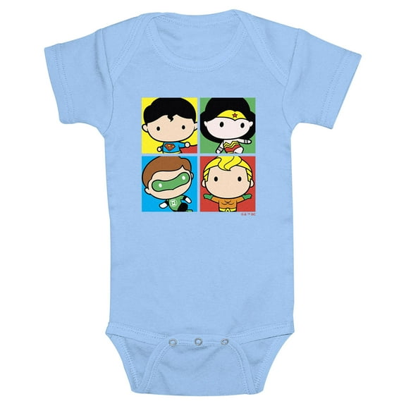 Infant's Justice League Chibi Portraits Bodysuit