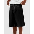 thumbnail image 4 of Honganda Men Denim Shorts, Zipper Button Closure Summer Casual Shorts with Pockets Streetwear, 4 of 9