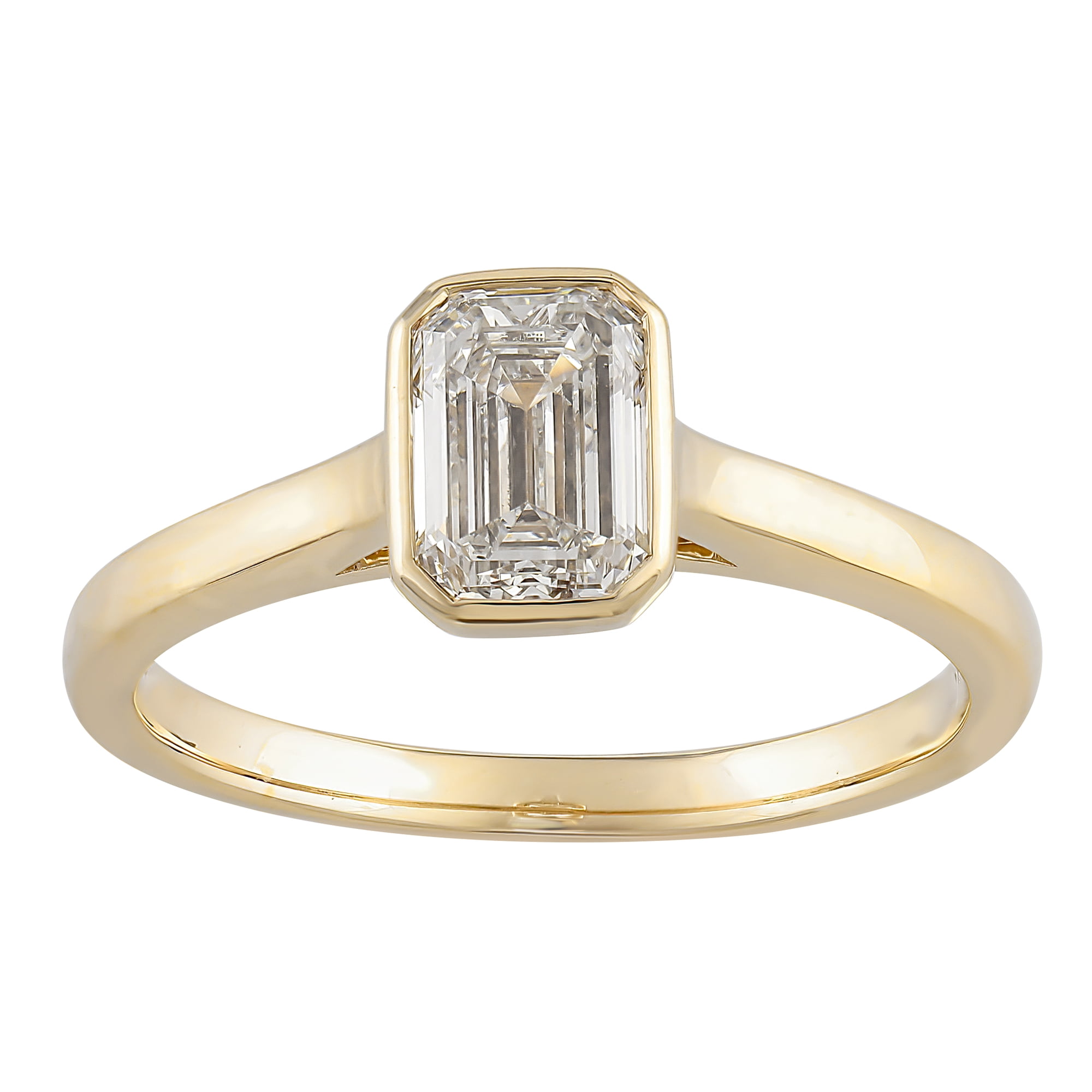 Brilliance Fine Jewelry 1 CTTW Lab Grown Diamond 14K Gold Plated Women Solitaire Ring