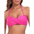 thumbnail image 5 of Ocean Blues Women's Halter Bikini Top Twist Bandeau Swimsuit Top Bikini Bathing Suits for Women, 5 of 8