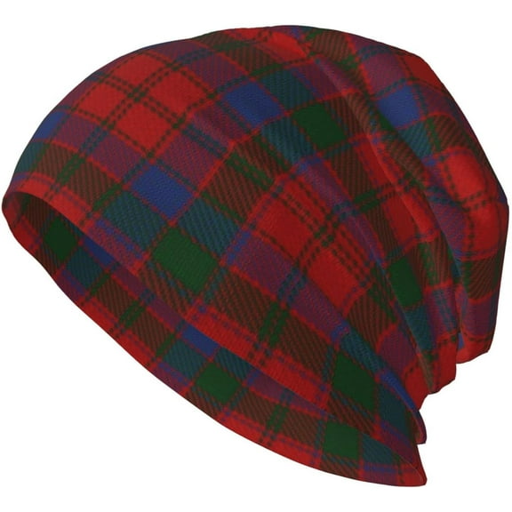 Unisex Beanie Hat Scottish Tartan Plaid Warm Knit Hat for Adult