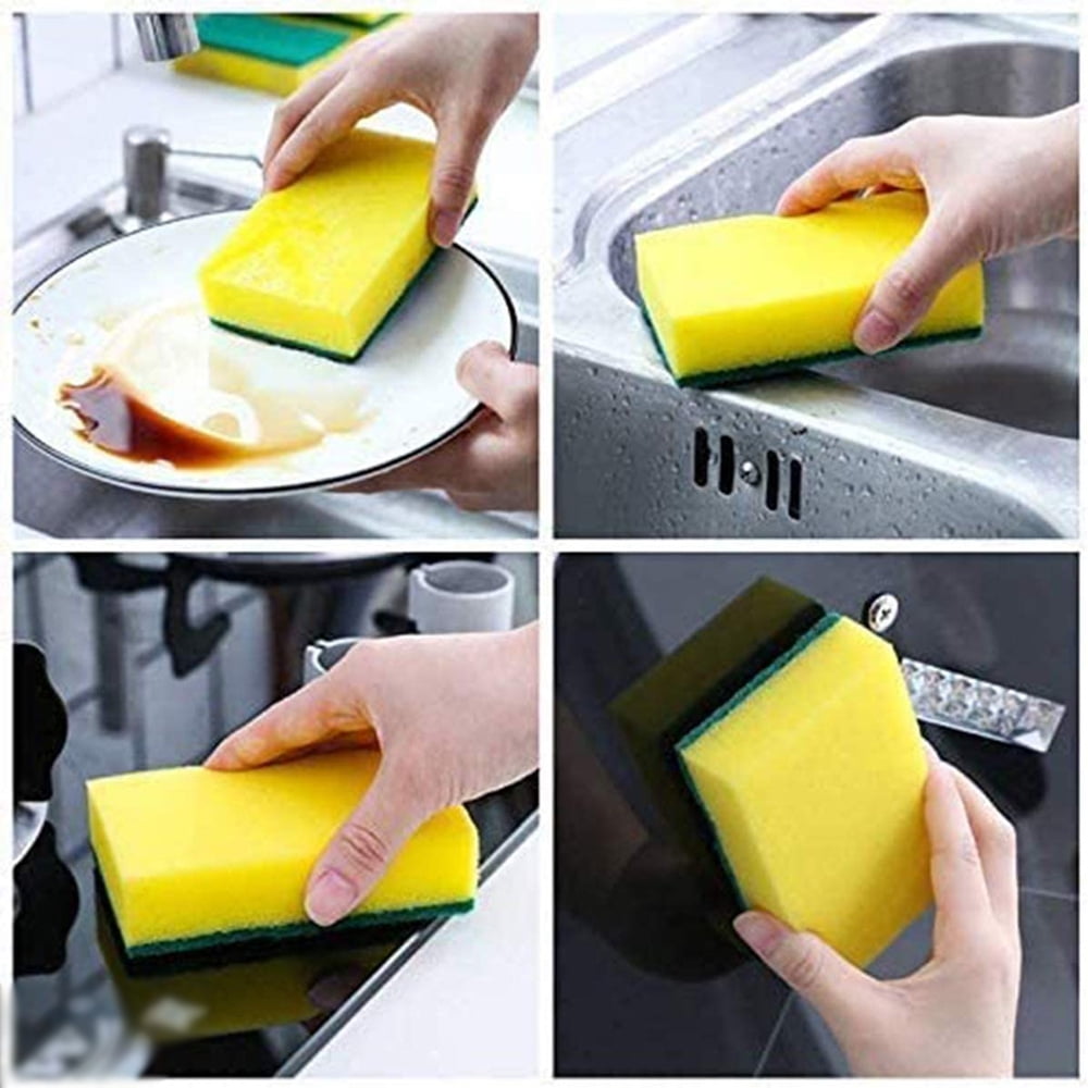 pimelu Dish Sponges for Washing Dishes, 14PCS Kitchen Cleaning Sponges  Cleaning Supplies, Eco Non-Scratch Scrub Sponge for Dishes, Pots, Pans #  Yellow - Yahoo Shopping