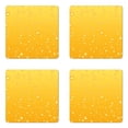 thumbnail image 1 of Yellow Coaster Set of 4, Ombre Background Like Beer in a Glass Water Drops Graphic Artwork Prints, Square Hardboard Gloss Coasters, Standard Size, Yellow, by Ambesonne, 1 of 2
