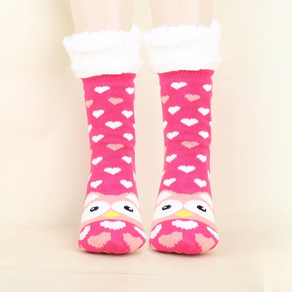 Women's Fleece Lined Grip Socks, Cozy and Warm, The Perfect Alternative to Bulky Slippers US 6 to 11