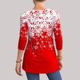 thumbnail image 3 of Enwejyy Womens Plus Size Christmas Snowfalke Print Long Sleeve Crew Neck Lace Loose Tunic Blouse T-Shirt Tops, 3 of 3