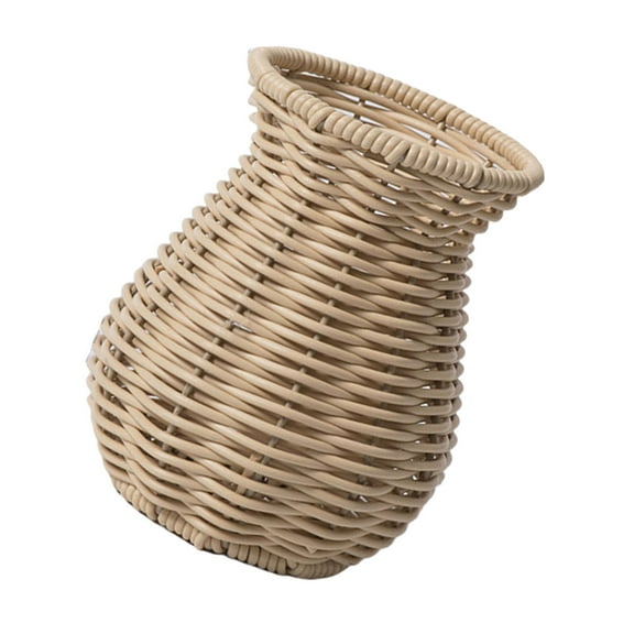 Peiiwdc Decorative Rattan Vase Woven Decorative Table Vase for Dried Flower,Home and Office