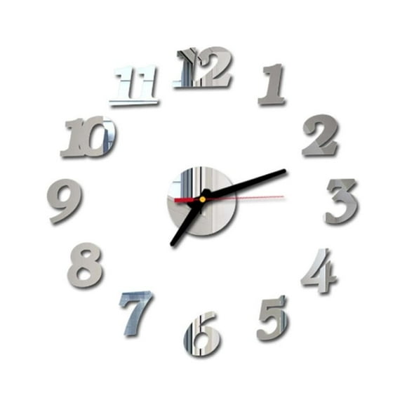 House with A Clock in the Walls 3D Diy Roman Numbers Acrylic Mirror Wall Sticker Clock Home Decor Mural Decals Stick on Mirrors for Wall Decor Acrylic Mirror Wall Stickers