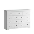 thumbnail image 2 of YouTrend 55.1" Wide Dresser for Bedroom, 9 Drawer Dresser with Large Drawers, Dresser for TVs Up to 65",White, 2 of 10