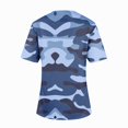 thumbnail image 3 of BDPORKAS Print Scrub Tops Women Cool Breathable Fabric Working Nurse Uniforms Cross V Neck Graphic Camo Print Easy Care Medical Scrubs Workwear with Pockets, 3 of 3