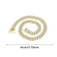 thumbnail image 3 of Cute Necklace for Women Women Jewelry Cuban Chain Necklaces Gold Cuban Link Chains Mens Iced Out Bling Diamond Hop Jewelry For Women, 3 of 7