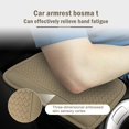 thumbnail image 3 of LAICAIW Four Seasons Universal Armrest Box Mat, Carbon Fiber Leather Embossing, Waterproof Armrest Cover Center Console Mat, Universal Car Armrest Seat Cover for Most Cars (Beige), 3 of 7