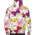 thumbnail image 7 of Sikiie Butterflies and Vintage Men's Hoodie, Essentials Hoodie, Sweatshirt, Pullover Hooded Sweatshirt for Men-X-Large, 7 of 7