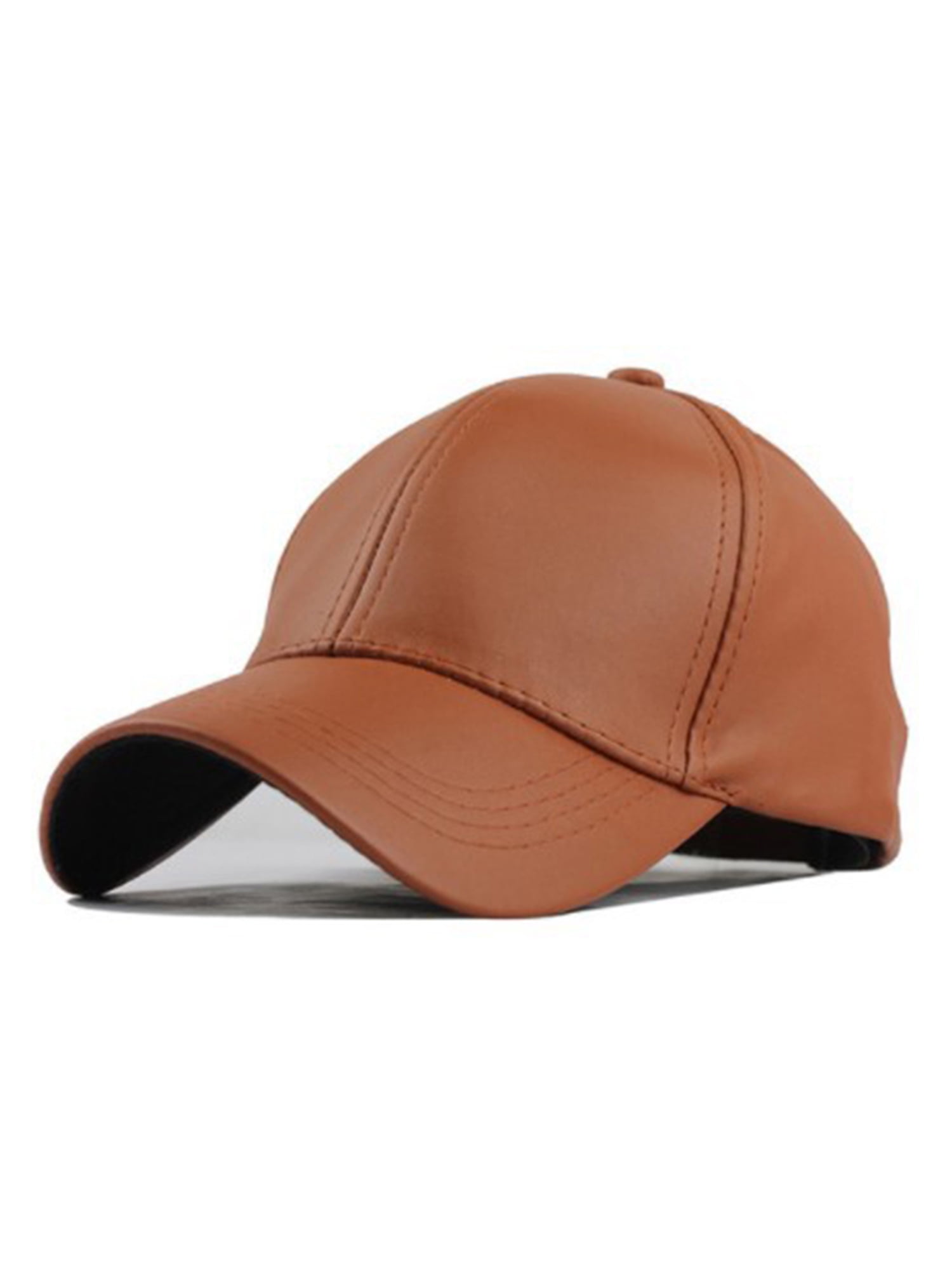 Men Women Leather Adjustable Baseball Outdoor Cap Unisex Sport Visor Sun Hat 
