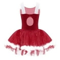 thumbnail image 2 of Kaerm Kids Girl Sequins Dance Leotard Dress Christmas Santa Outfits Ballet Skating Dancewear Gym Bodysuit Red 8, 2 of 7