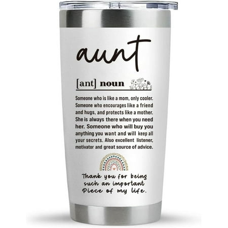 

Gifts for Aunt from Niece Nephew Best Aunt Ever Gifts Aunt Birthday Gifts Mothers Day Gifts for New Aunt Auntie Aunty Aunt Announcement Gifts Aunt Definition 20oz Tumbler aunt