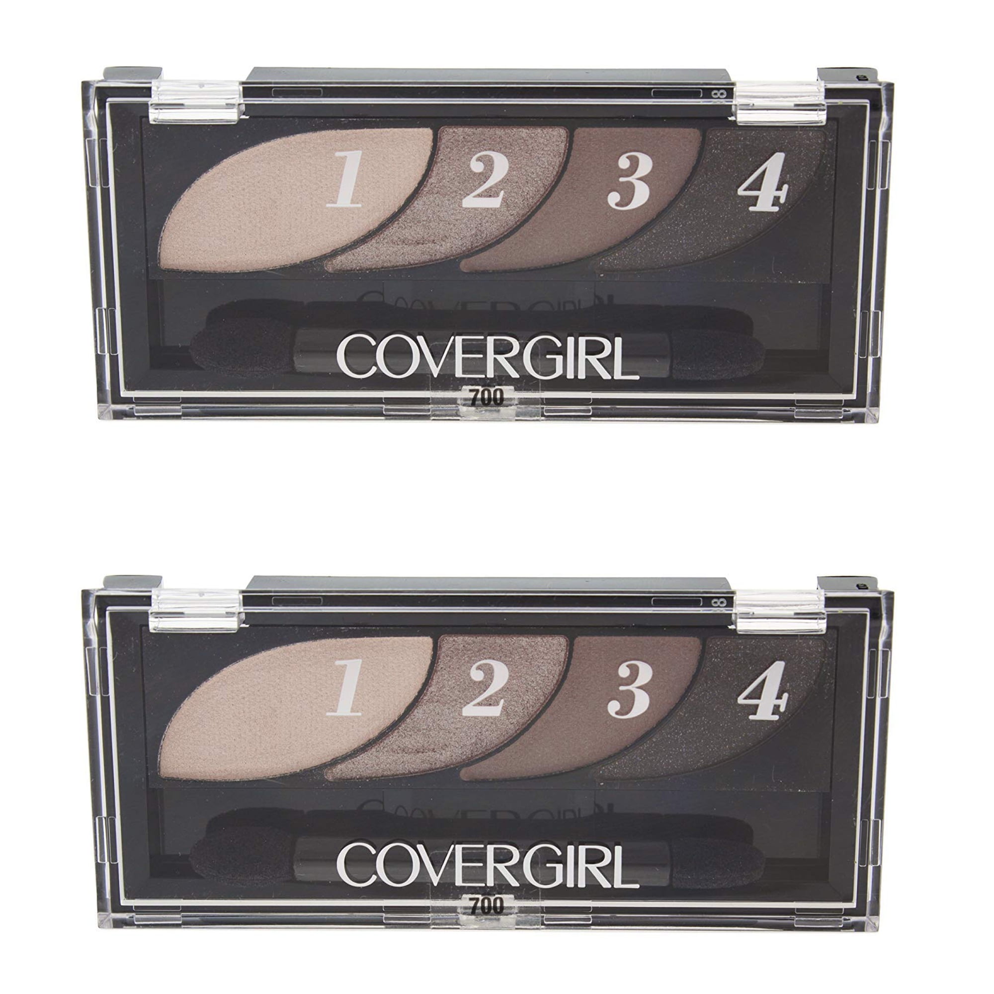 (2 Pack) COVERGIRL Eye Shadow Quads, Notice Me Nudes 700, 0.06 Oz