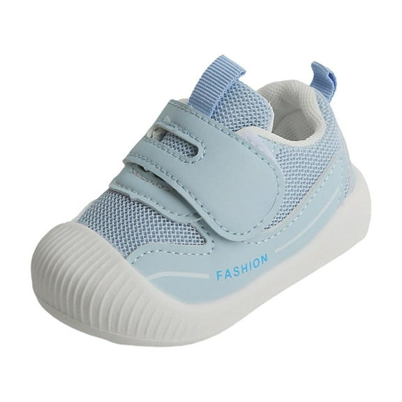 Otqutp Toddler Flat Shoes Girls and Boys Children's Casual Shoes Mesh Soft Sole Sports Shoes Breathable Lightweight Fashion Casual Sports Walking Shoes Running(Blue,6-9 Months)