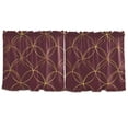 thumbnail image 7 of Yayeee Kitchen Curtains Tier Set of 2 Light Filtering 57"x24" Over Sink Window Panels, Circular Gold Pattern, 7 of 7