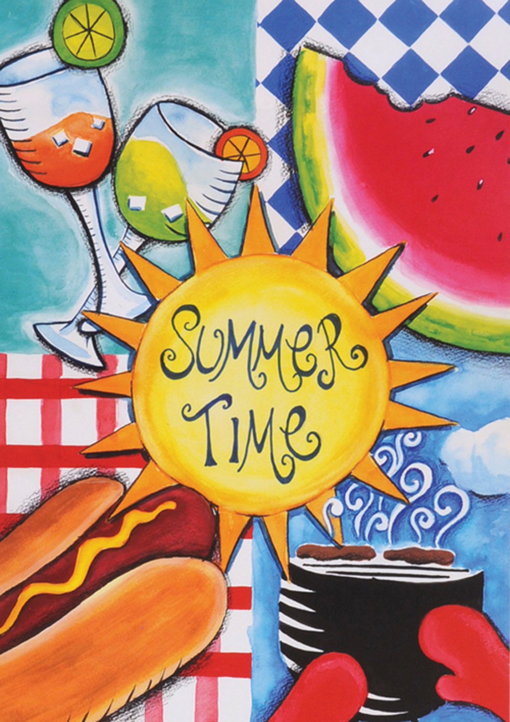 Toland Home Garden Summer Fun Picnic summer Flag Double Sided 28x40 ...