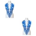thumbnail image 2 of maskred Sturdy And Durable Lace Applique With 3D Beads And Rhinestones With Materials Are Sturdy And Durable Multiple Colors blue A 2Set, 2 of 6