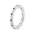 thumbnail image 4 of 1/5 Carat (ctw) Lab-Created Emerald Eternity Band Ring in Sterling Silver, 4 of 4