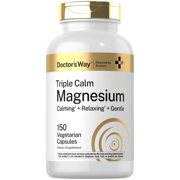 Triple Magnesium Complex | 150 Capsules | Citrate, Glycinate, & Malate Supplement | by Doctor's Way