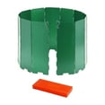 thumbnail image 4 of Parabrisas para estufa de camping, plegable, con bolsa de transporte, ligero y resistente al viento. Verde, 4 of 9
